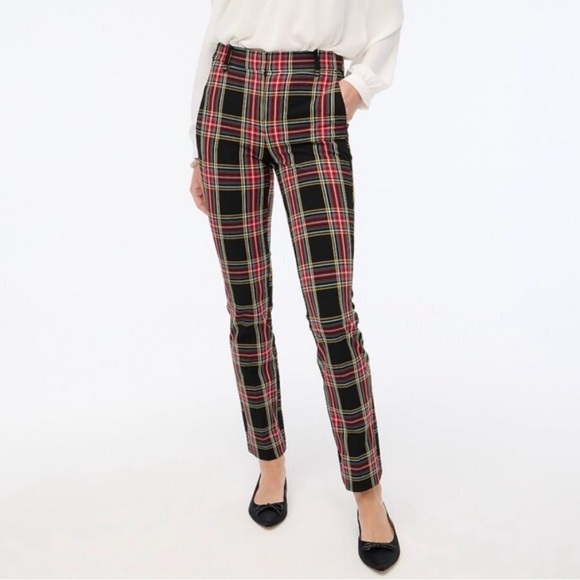 J.Crew Ruby Full-Length Tartan Plaid Pant 4 - Picture 1 of 5